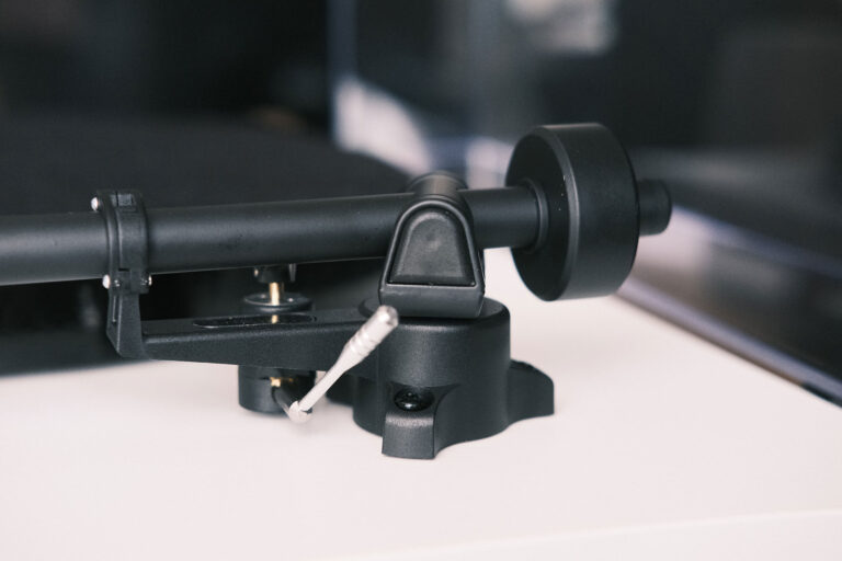 Close-up of the Rega Planar 1 turntable counterweight