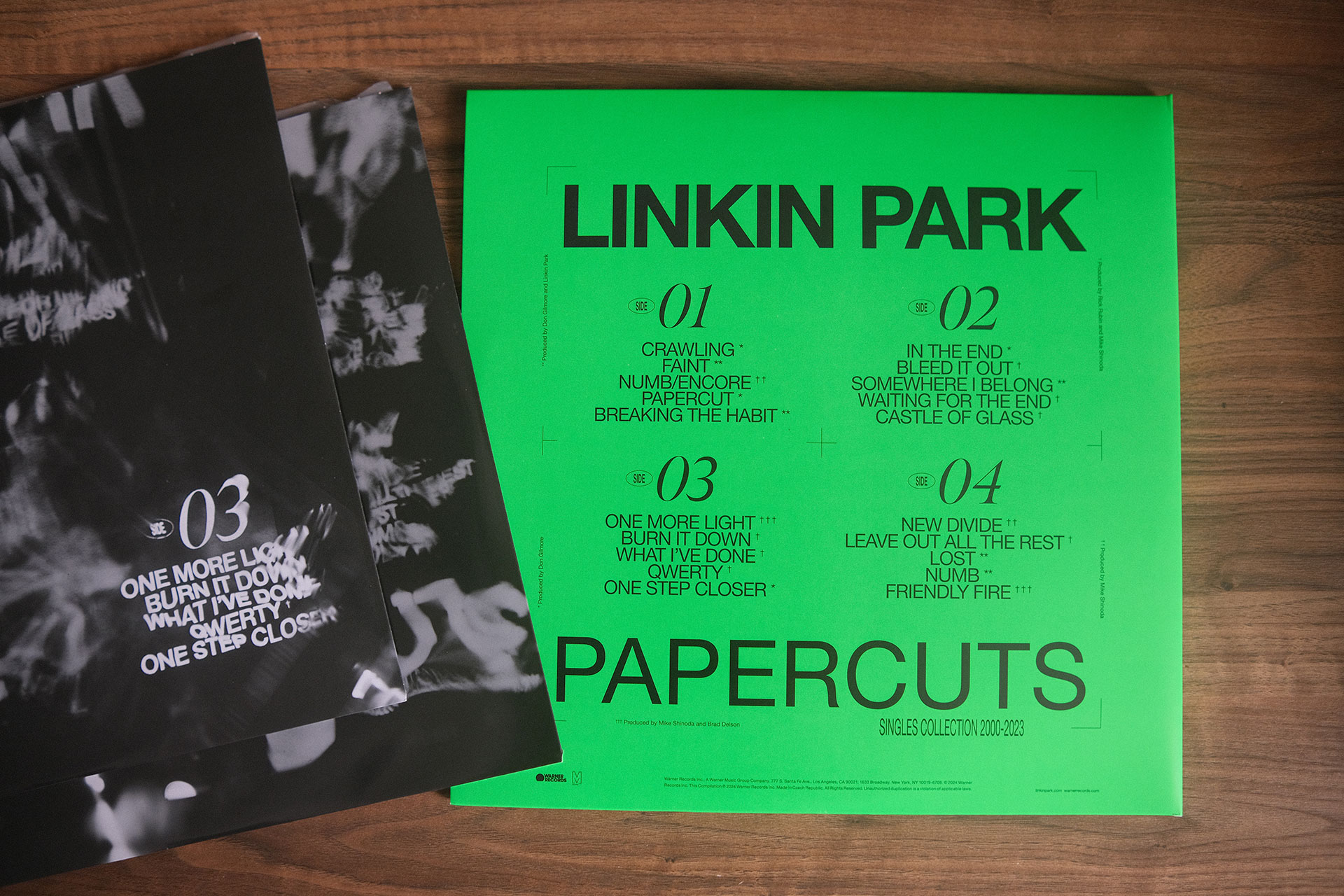 papercuts linkin park vinyl back cover