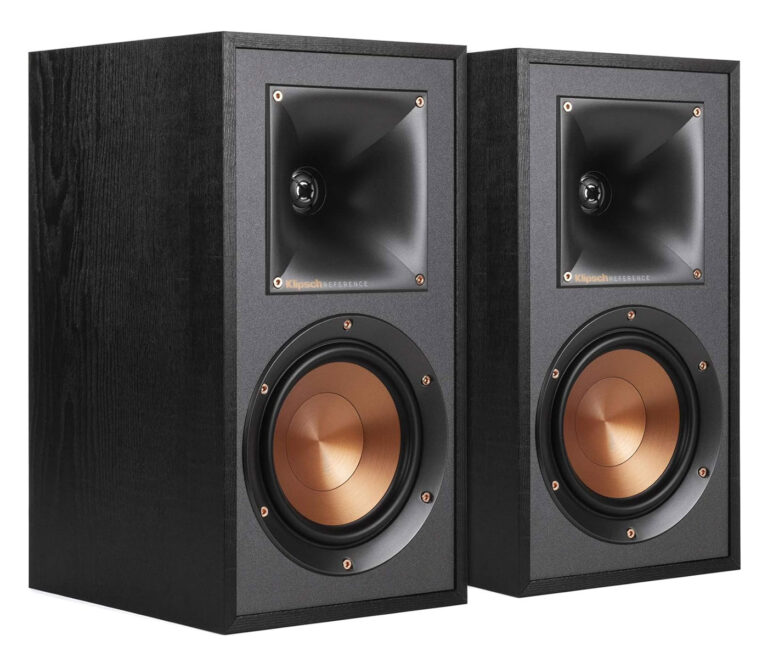 Klipsch R-41M Powerful Detailed Bookshelf Home Speaker Set of 2 Black