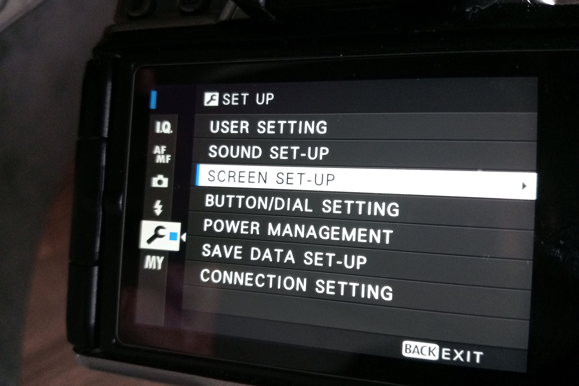 Fujifilm Screen Setup Framing Guideline Setting Menu