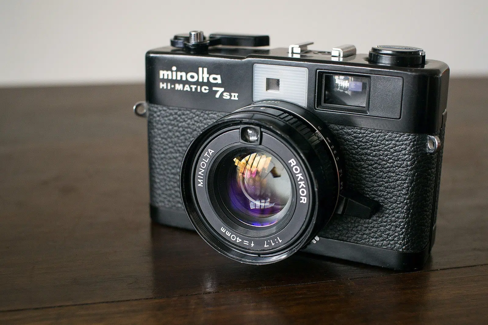 Minolta Hi-Matic 7S II 35mm Film Camera Black