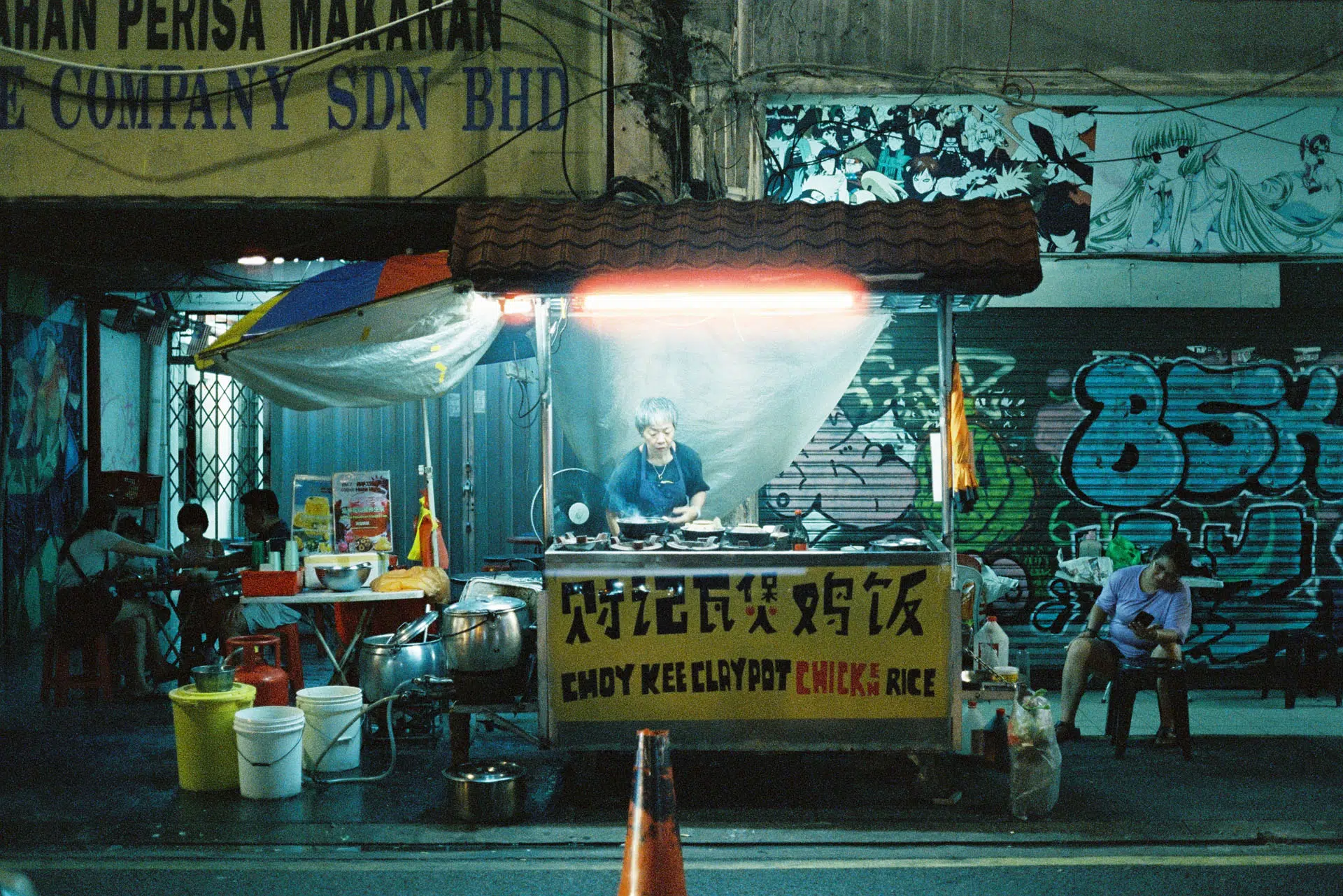 Cinestill 800T -Tungsten Light Chinatown Nightlife Kuala Lumpur